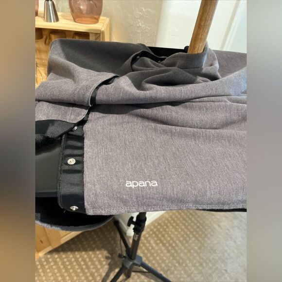 Apana gray snap scarf wrap athletic yoga Infinity Y2K - Picture 1 of 8